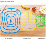 Kitchen Accessories Chopping Board Transparent Non-slip Scrub