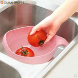 Kitchen Accessories Rice Bowl Drain Basket Fruit Bowl Washing Drain Basket with Handle Washing Basket Home Kitchen Organizer