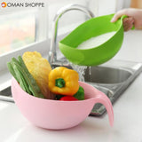 Kitchen Accessories Rice Bowl Drain Basket Fruit Bowl Washing Drain Basket with Handle Washing Basket Home Kitchen Organizer