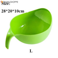 Kitchen Accessories Rice Bowl Drain Basket Fruit Bowl Washing Drain Basket with Handle Washing Basket Home Kitchen Organizer