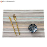 Kitchen Dinning Table Place Mats Non-slip Dish Bowl Placement PVC Heat Stain Resistant Table Decorative Dinner Mat