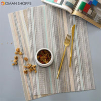 Kitchen Dinning Table Place Mats Non-slip Dish Bowl Placement PVC Heat Stain Resistant Table Decorative Dinner Mat