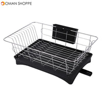 Kitchen Drain Shelf Dish Rack Plates Bowl Drying Organizer Holder Drainer Stainless Steel Kitchen Rack