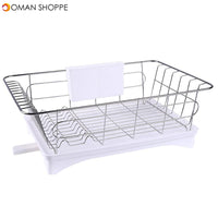 Kitchen Drain Shelf Dish Rack Plates Bowl Drying Organizer Holder Drainer Stainless Steel Kitchen Rack