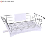 Kitchen Drain Shelf Dish Rack Plates Bowl Drying Organizer Holder Drainer Stainless Steel Kitchen Rack