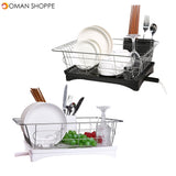 Kitchen Drain Shelf Dish Rack Plates Bowl Drying Organizer Holder Drainer Stainless Steel Kitchen Rack