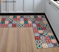 Kitchen Mat  Anti-slip Modern Area Rugs Living Room Balcony Bathroom Printed Carpet Doormat Hallway Geometric Bath Mat