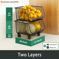 Kitchen Portable Rack Multilayer Portable Storage Household Bathroom Arrangement for Fruit Receives