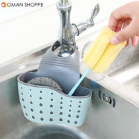 Kitchen Sponge Drain Holder Suction Cup Sink Shelf Soap Sucker Storage Rack Basket Wash Cloth