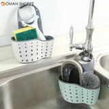 Kitchen Sponge Drain Holder Suction Cup Sink Shelf Soap Sucker Storage Rack Basket Wash Cloth