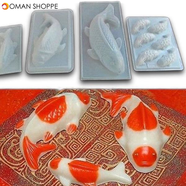 Koi Fish 3D Mold Cake Chocolate Mold Jelly Sugarcraft Mold Creative Baking Tools