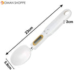 Lcd Display Electronic Digital Measuring Spoon Kitchen Scales Cup Baking Accessories White