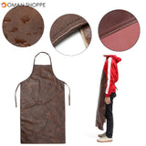 Leather Equipment Apron Waterproof Washable Heat Insulation Kitchen Aprons