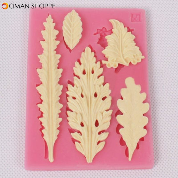 Leaves Set Fondant Cake Mold Chocolate Mold Kitchen Baking Silicone Sugar Decoration Cake Tool