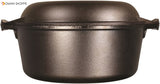 Lodge 5 Quart Cast Iron Double Dutch Oven Black L8Dd3