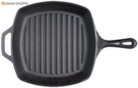 Lodge Cast Iron 10.5-inch Square Grill Pan, Black