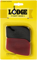 Lodge Handheld Cast Iron 2 Pieces Pan Scrapers, Red/Black Polycarbonate-SCRAPERPKMPK 