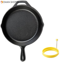 Lodge 20.3 cm / 8 inch Pre-Seasoned Cast Iron Round Skillet/Frying Pan, Black