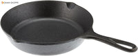 Lodge 20.3 cm / 8 inch Pre-Seasoned Cast Iron Round Skillet/Frying Pan, Black