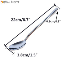 Long Round Spoon Stainless Steel 22cm 8.7''  2/6/10pcs