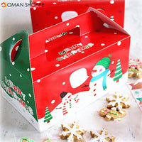 LOT 1/2/5pcs Kids Christmas Eve Apple Box Cake Candy Table Present Gift Boxes Cake Box Decorations