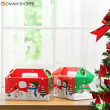 LOT 1/2/5pcs Kids Christmas Eve Apple Box Cake Candy Table Present Gift Boxes Cake Box Decorations