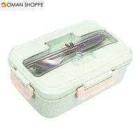 Lunch Box Spoon Chopsticks Case Compartment Food Container Storage Microwave