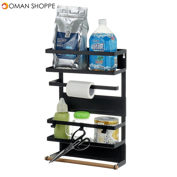 Magnetic Refrigerator Hanger Rack Spice Holder Storage Shelf Kitchen Storage Rack