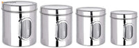 Magnolia Airtight Stainless Steel Containers-4 Pieces Set-3600 ml, 1800 ml, 1000 ml, 500 ml