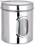 Magnolia Airtight Stainless Steel Containers-4 Pieces Set-3600 ml, 1800 ml, 1000 ml, 500 ml