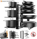 Magnolia Pot Rack Organizer (Black)