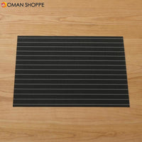 Mats Coaster Pads Placement Table Bowl Mats Cup Grid Stripe Rectangular Placemats PVC Dining Table Mat Insulation Heat Coaster