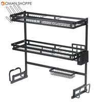 Stainless Steel All-In-One Versatile Organizer Dishes Rack for Kitchen Storage Tool