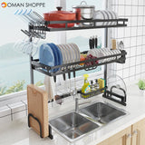 Stainless Steel All-In-One Versatile Organizer Dishes Rack for Kitchen Storage Tool