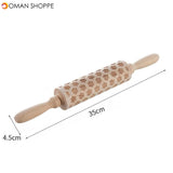 Merry Christmas Elk Wooden Print Rolling Pin Christmas Home Kitchen Tools Noel Dessert Tools New Year 2020 DIY Craft