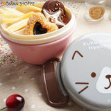 Microwavable Lunch Box Double-layer Instant Noodle Bowl Plastic Storage Portable Outdoor Dishware