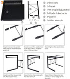 Microwave Oven Rack, Expandable Carbon Steel 2 Tiers with 3 Hooks