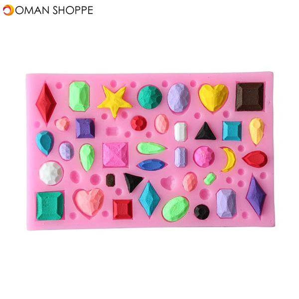 Mini Gem Diamond Shape Fondant Mold Silicone Cake Candy Chocolate Mold Cake Decorating Tool