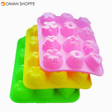 Multipurpose 12 Holes Flowers Silicone Cake Mold Ice Cream Mold Jelly Pudding Mold Chocolate Mold