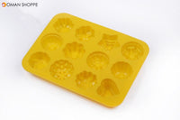 Multipurpose 12 Holes Flowers Silicone Cake Mold Ice Cream Mold Jelly Pudding Mold Chocolate Mold