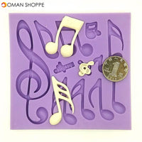 Musical Notes Fondant Cake Mold Silicone Chocolate Mold Baking Cake Decorating Tool