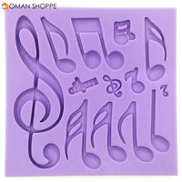 Musical Notes Fondant Cake Mold Silicone Chocolate Mold Baking Cake Decorating Tool