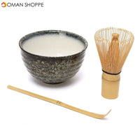 Natural Bamboo Matcha Green Tea Powder Plus Optional Whisk, Scoop, Bowl Set 