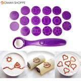 New Coffee Tools Electrical Latte Art Stencils Coffee Magic Spice Spoon Carving Spoon Baking Pastry Tool Foods Piping Spoons Cake Mold Decor