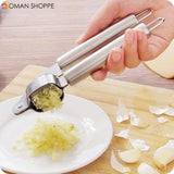 New Stainless Steel Garlic Press Hand Presser Crusher Ginger Squeezer Slicer Masher Kitchen Tool