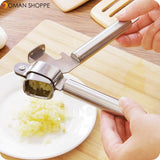 New Stainless Steel Garlic Press Hand Presser Crusher Ginger Squeezer Slicer Masher Kitchen Tool