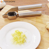 New Stainless Steel Garlic Press Hand Presser Crusher Ginger Squeezer Slicer Masher Kitchen Tool