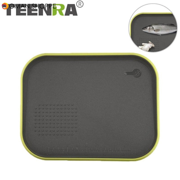 Non-slip Chopping Board Double Sized Cutting Block Multifunction Fruit Vegetable Meat Chopping Board Leakproof Tools