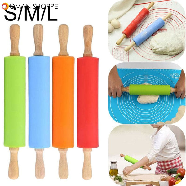 Three Specifications Non-Stick Rolling Pin Cake Biscuit Dough Patterned Roller Bakeware Kitchen Tool