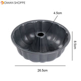 Nonstick Fluted Tube Cake Pan Kitchen Baking Dish No-Stick Baking Pan Silicone Cake Pan Round Large Muffin Bakeware Baking Tools